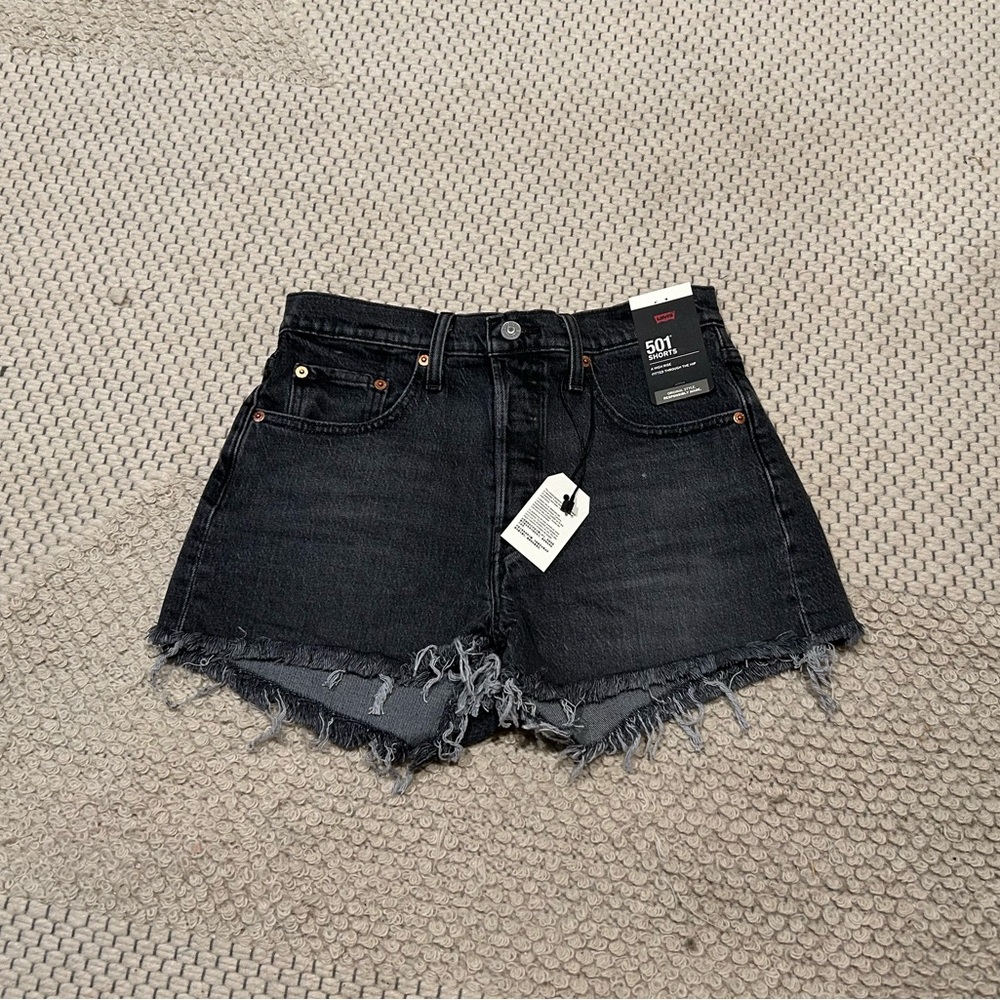 Levi's 501 Women's Black Denim Shorts